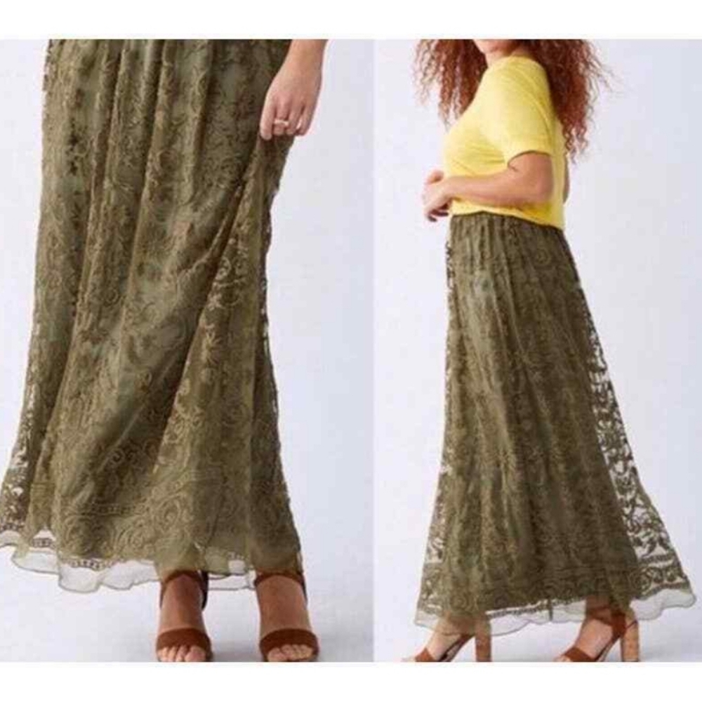 Lane Bryant Maxi Lace Skirt 14/16 Lined NWT
